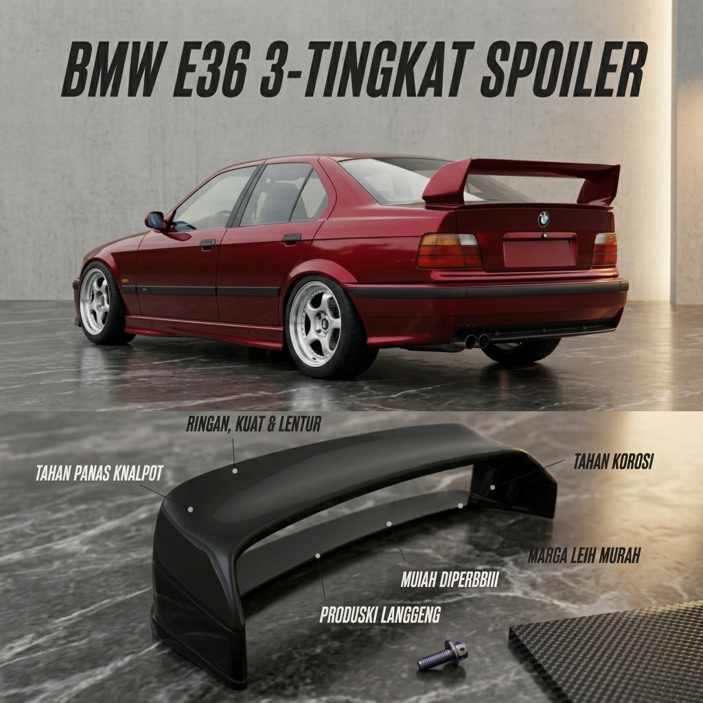 spoiler bmw e36 3 step