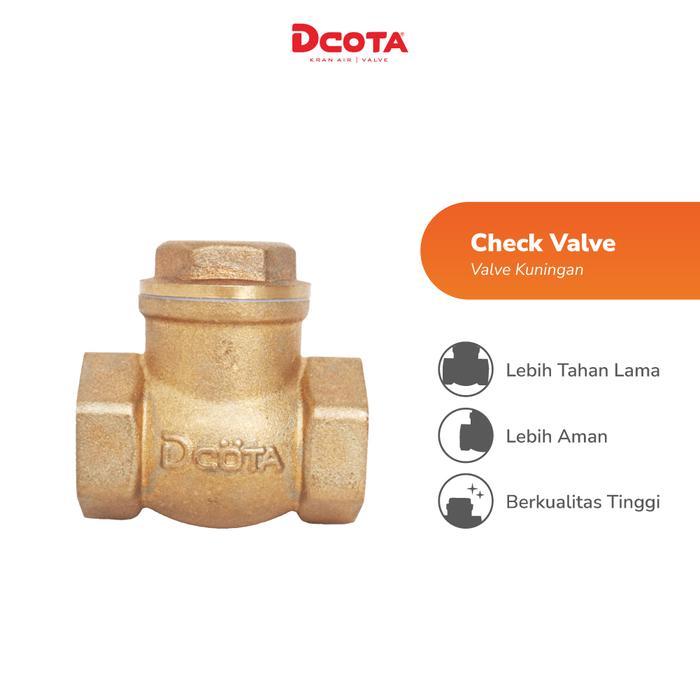 READY Dcota Brass Valve Kuningan Check Valve 1/2” - Check Valve 1/2