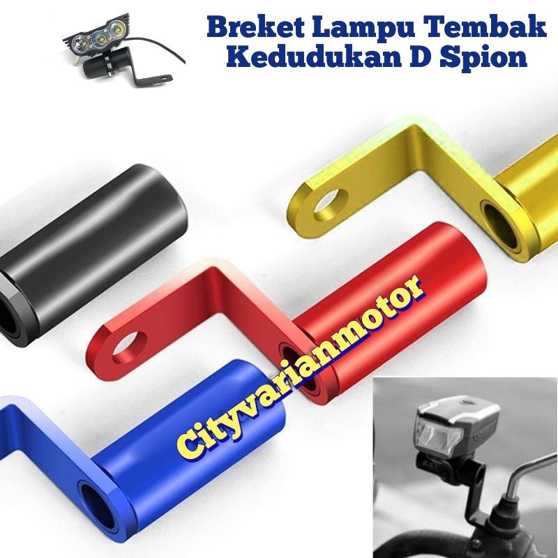 Breket CNC Dudukan Lampu Tembak Dudukan Holder HP untuk Semua Motor Spion Honda Yamaha NMAX KLX PCX