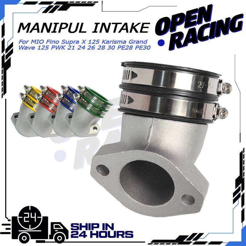 Manipol Karbu Intake Manifold 4 Valve MIO Fino Supra X 125 Karisma Grand Wave 125 PWK 21 24 26 28 30