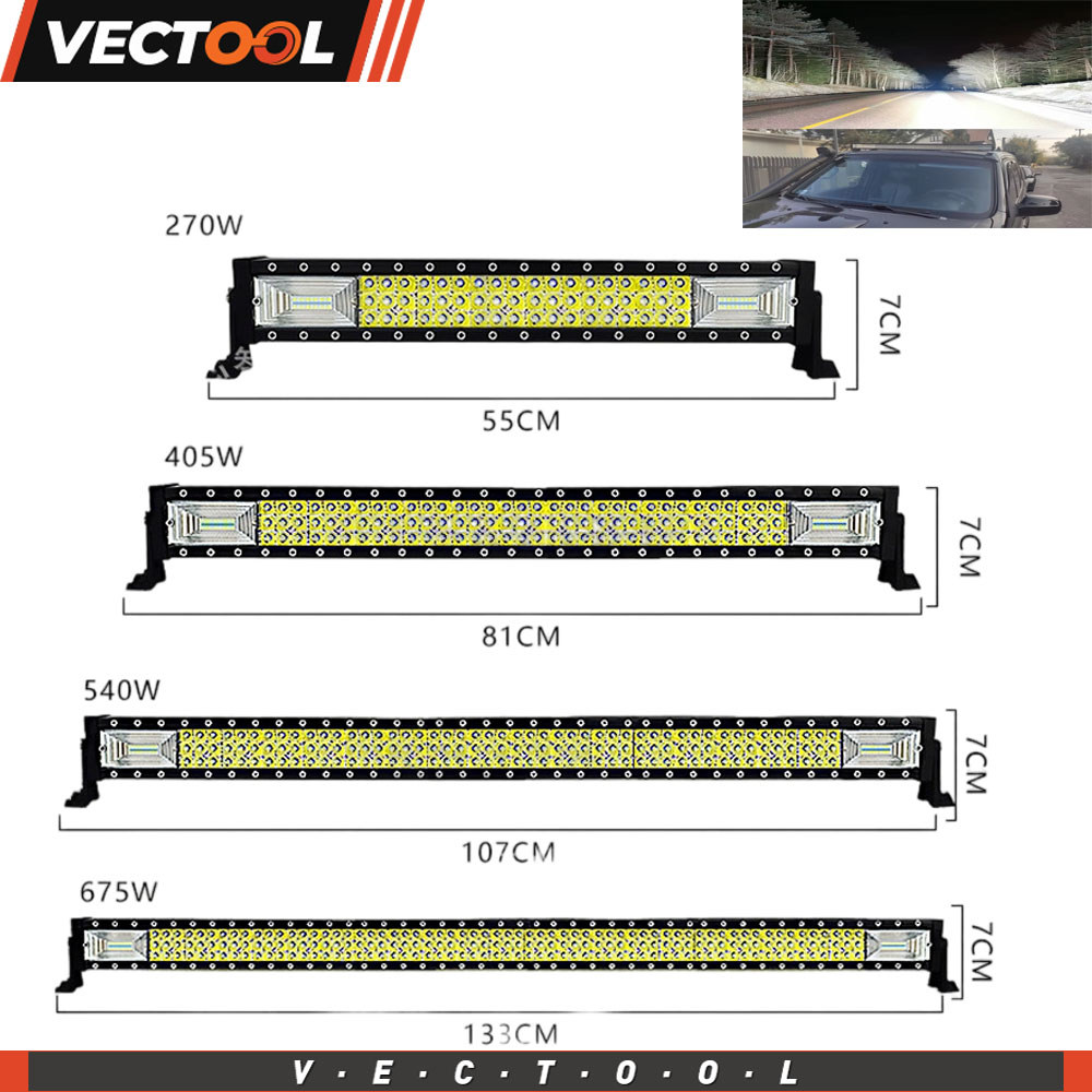PALING LARIS Lampu LED Strip Mobil - Lampu Sorot Ultra-Terang dengan 5 Mode, Lampu Bar Modifikasi