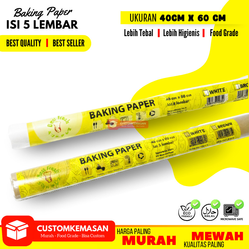 baking paper/baking paper/kertas roti baking paper/baking paper anti lengket/baking paper 40x60cm