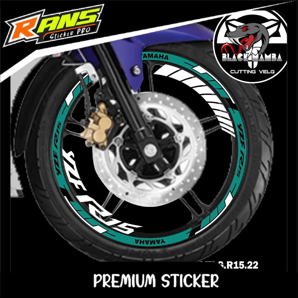 (Cod) Cutting Sticker Velg R15 - Stiker Lis List Variasi Ban/Velg Yamaha R15 22
