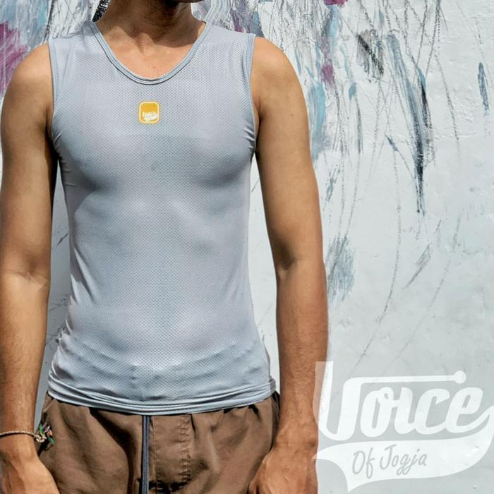 Baselayer sepeda, Bahan Stretch, Warna Abu2 - Abu-abu, XS