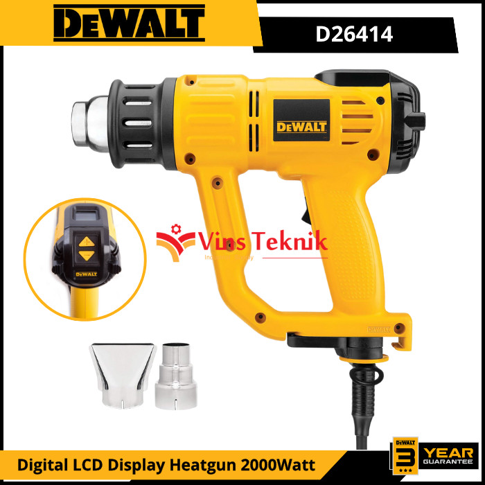 DEWALT D26414 Mesin Pemanas Digital LCD Display Heatgun Hot Gun HotGun Heat Gun 2000Watt