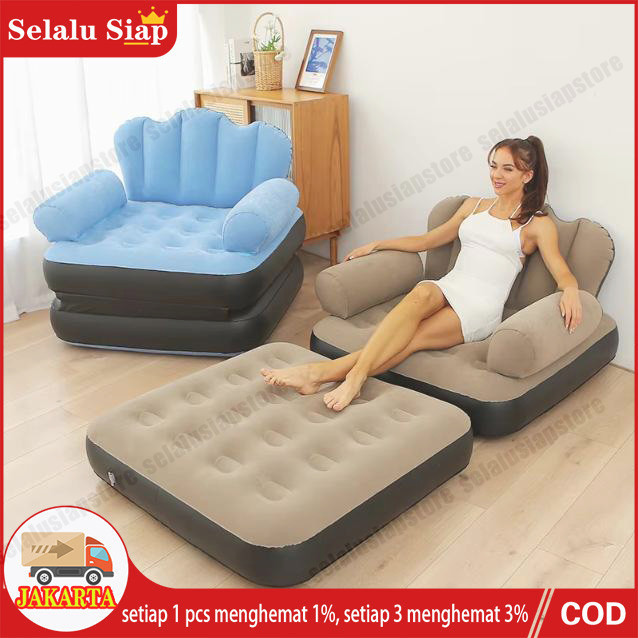 [PROMO] sofa angin santai free pompa kursi santai dengan sandaran kaki