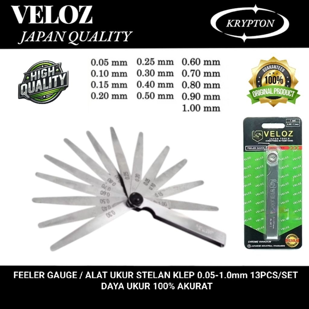 PULLER  / STELAN KLEP MOTOR / MOBIL 0.05 -1MM 13BLADE  VELOZ kayla tools