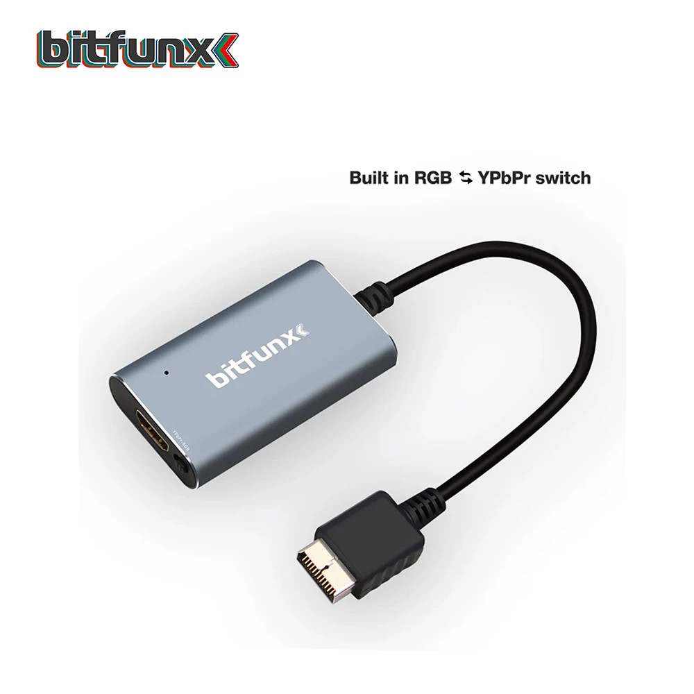 Bitfunx RGB YPBPR to 1080P HDMI-Compatible Converter For PS2 PS1 PS One PlayStation Game Consoles Wi