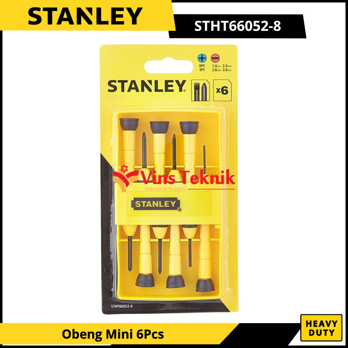 STANLEY STHT66052-8 Obeng Mini Precision Screwdriver 6Pcs