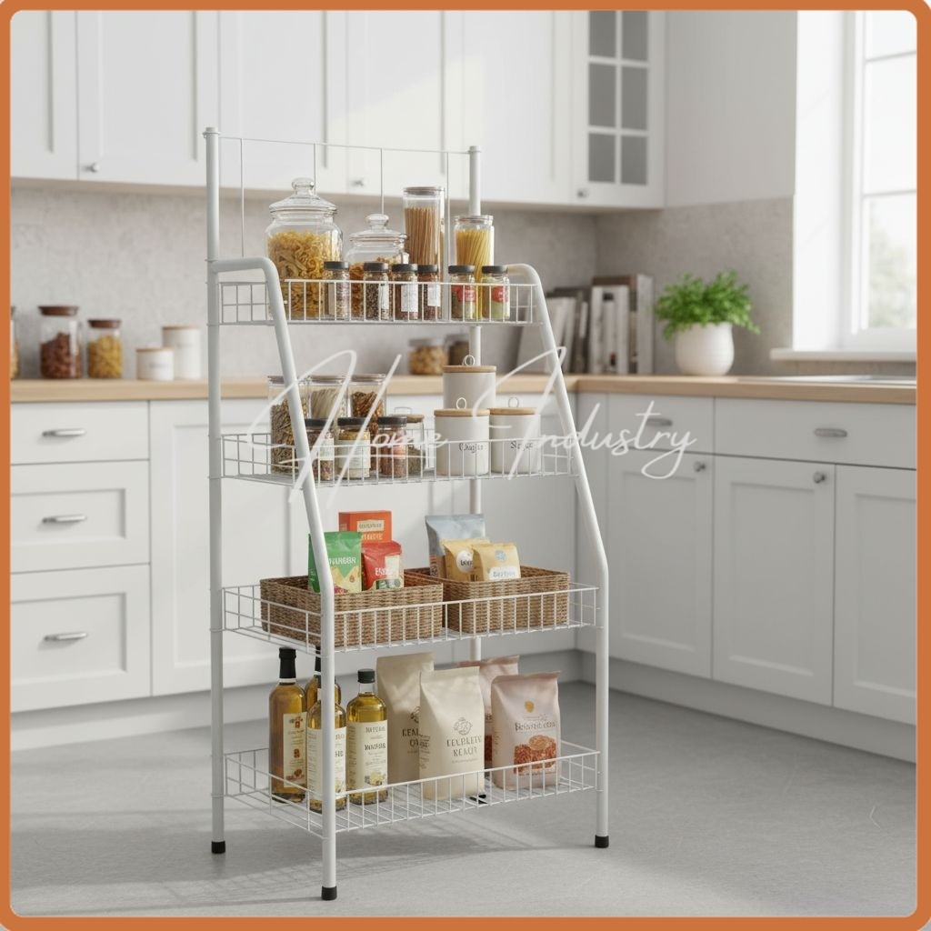 Rak roti serbaguna ssn 4/Rak besi anti karat/Rak keranjang toko/Rak display/Rak chiki/Rak toko/Rak m