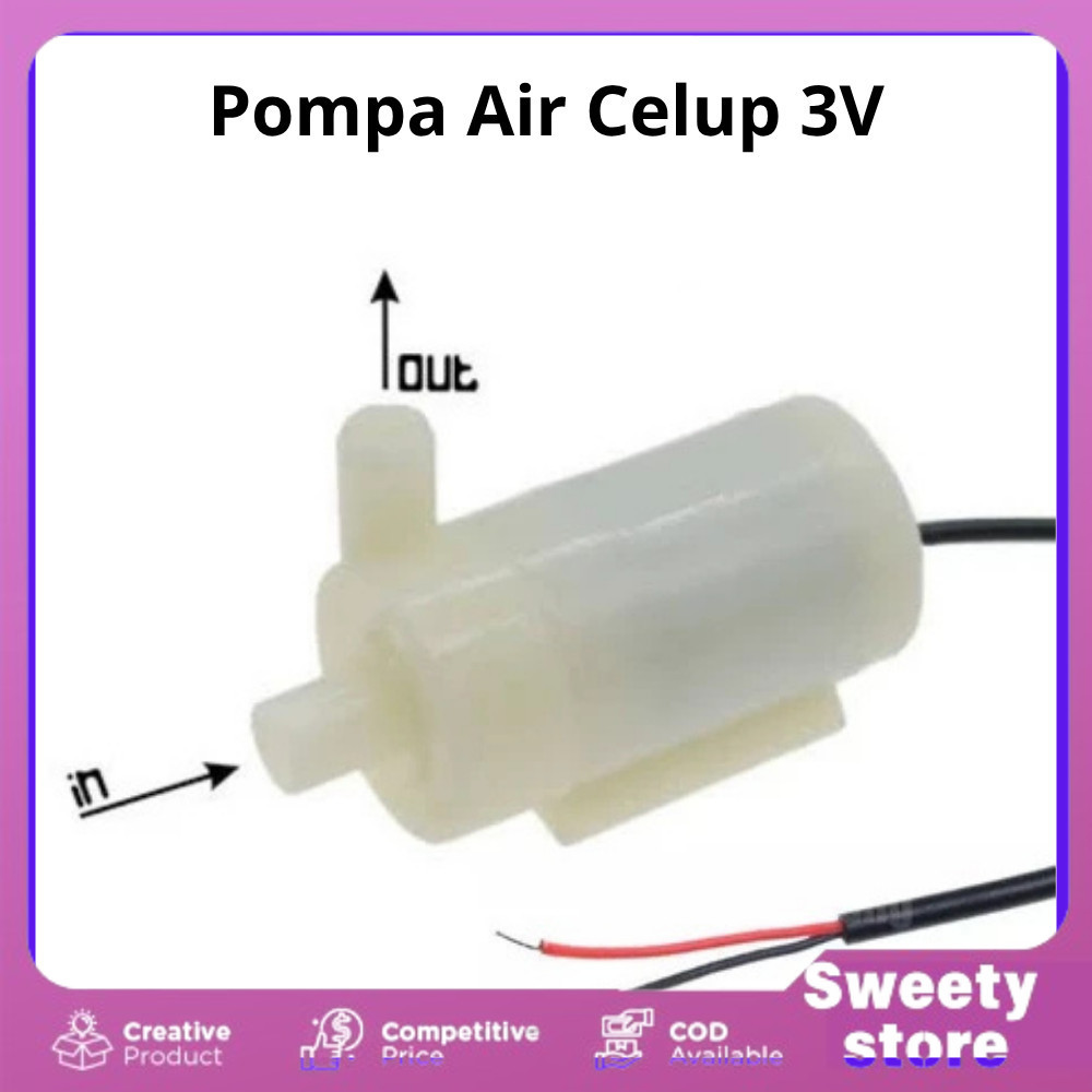 Pompa Air Mini 3v Hisap Water Pump Selang Pengisap Air DC Aquarium Kolam