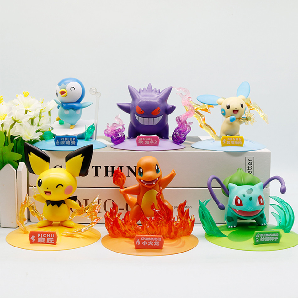 Pokemon Series Blind Box Pikachu Mewtwo Anime Figures Ornaments Dolls Gardevoir Sylveon Model Fans D