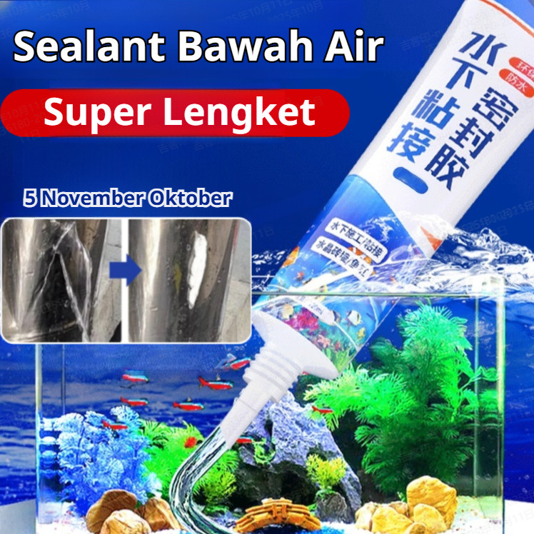 Beli 1 gratis 1/[Perekat Super Kuat] Sealant Bawah Air Lem Kaca Tahan Air Tingkat Industri Lem Akuar