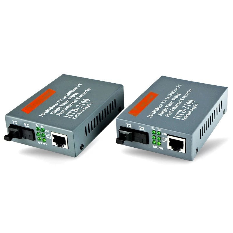 FTTH HTB-3100AB mea converter 25KM single-mode 10/100m fiber fiber optic transmitter single-mode rec