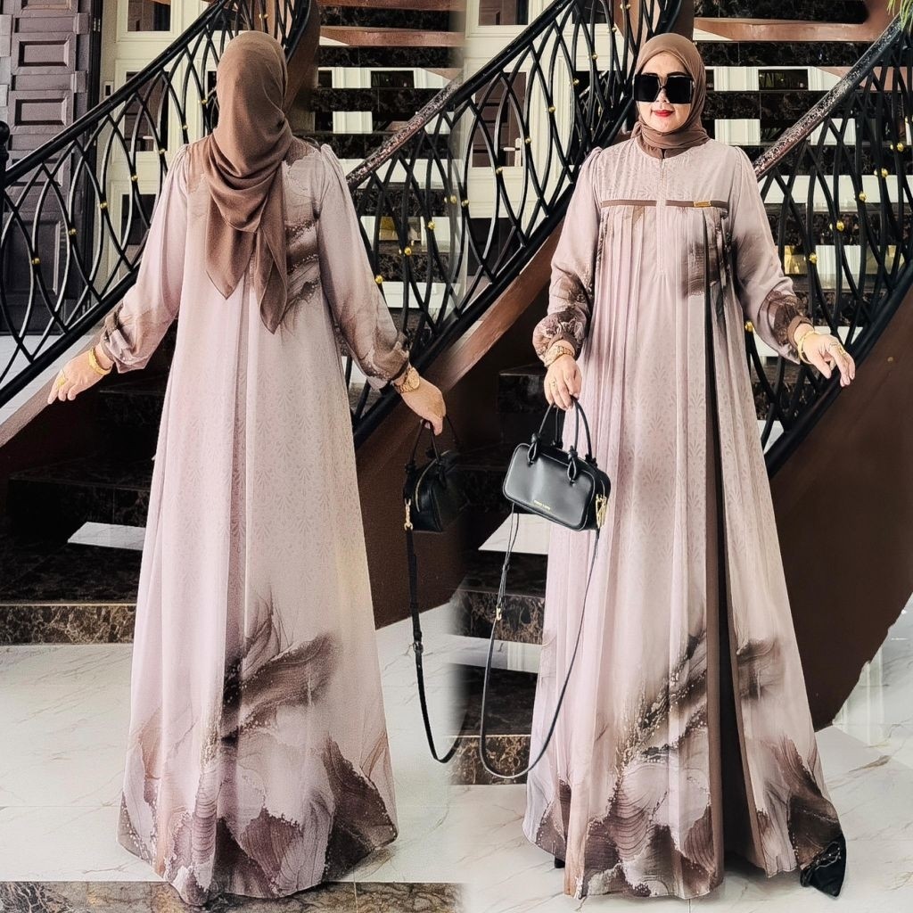 KAMEELA SET / Gamis set hijab segi empat