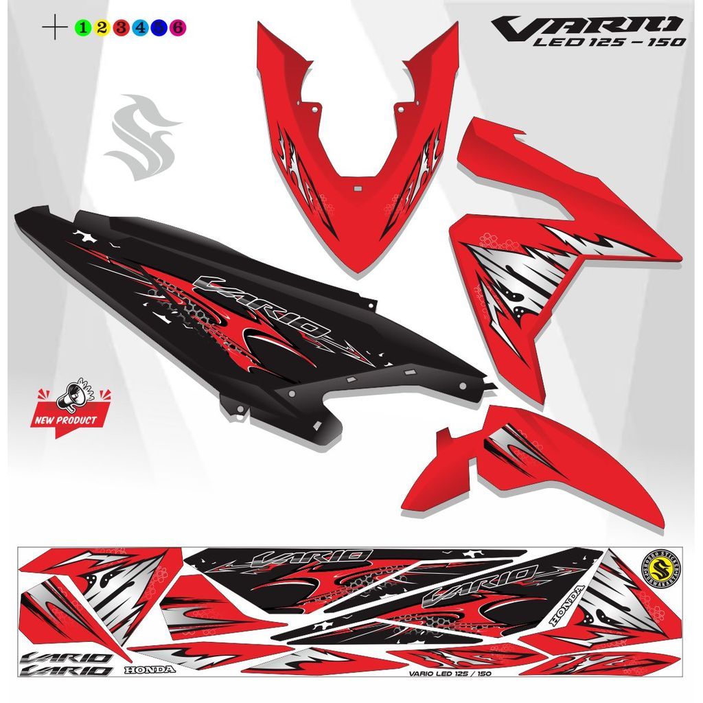 STICKER MOTOR / STRIPING STICKER VARIO LED 125 / STICKER VARIO 150 FI OLD