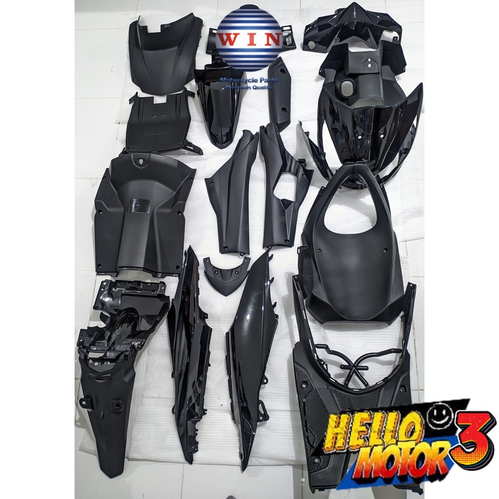 Full Body Beat FI CBS K25 2012 2013 2014 Hitam WIN | complete set bodi kasar halus motor honda injek