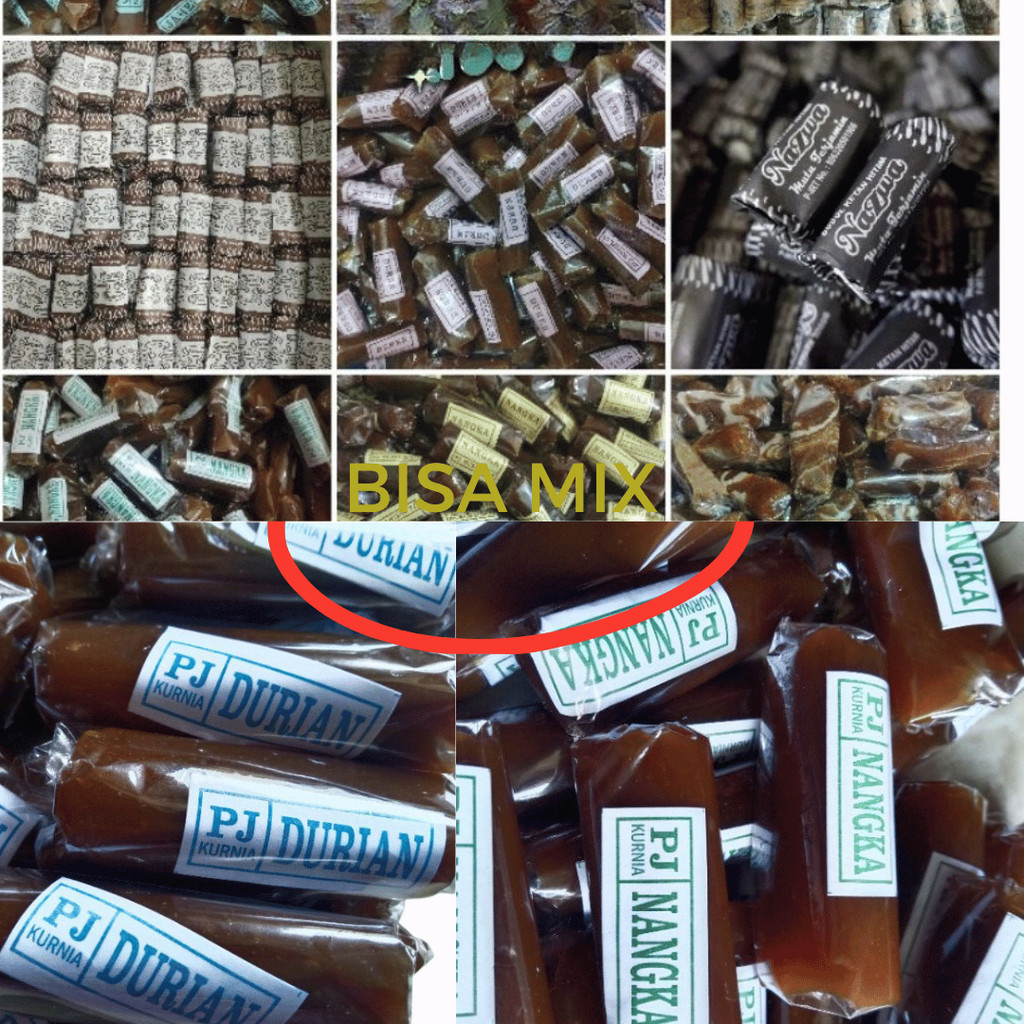 Jenang Campur  Mix Kiloan atau per 1 Kg (1000gr)  5 Varian Aneka Rasa Asli Kudus