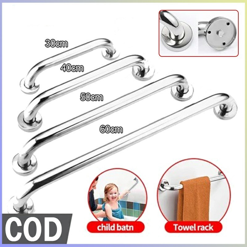 Gagang Tangan Kamar Mandi Stainless 30-60CM Pegangan Dinding Anti Slip