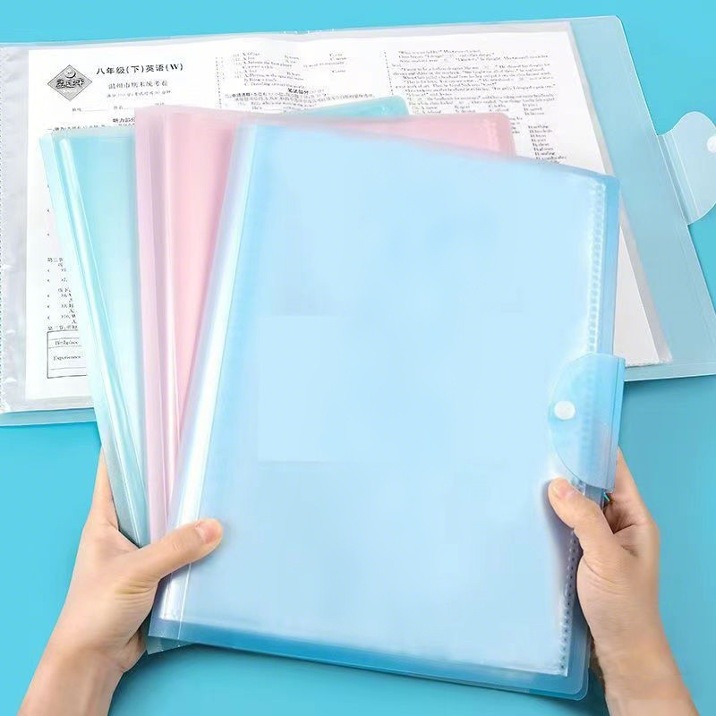 Map File Transparan A3 - Map Berlapis Warna-warni, Penyimpanan Dokumen dan Kertas Ujian  Pelajar