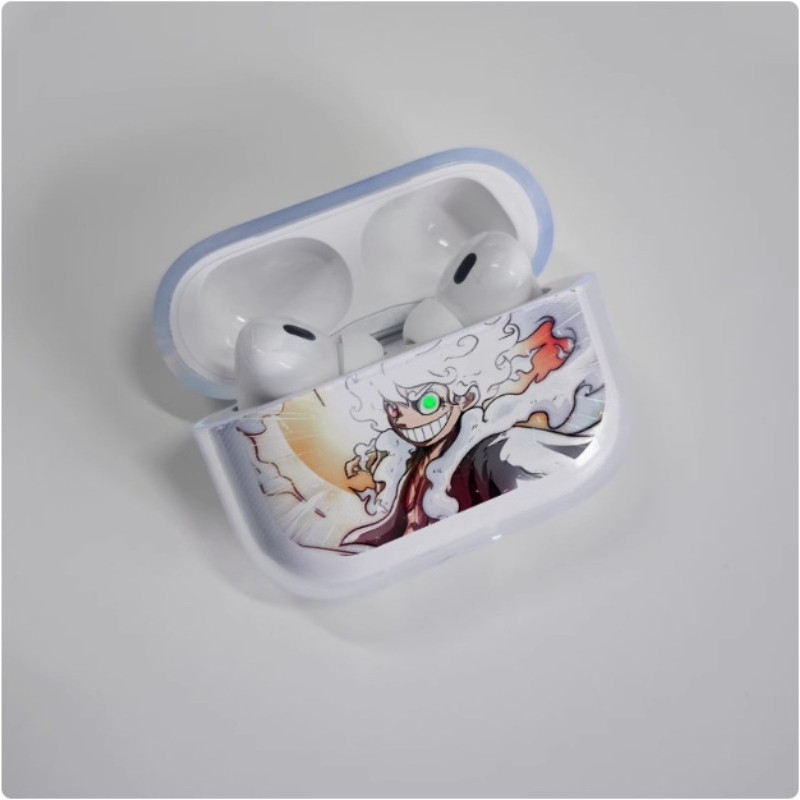 ONE PIECE Luffy Earphone Case for AirPods 1 2 3 Pro 2 Case Anime Transparent Protective Cover for Ai