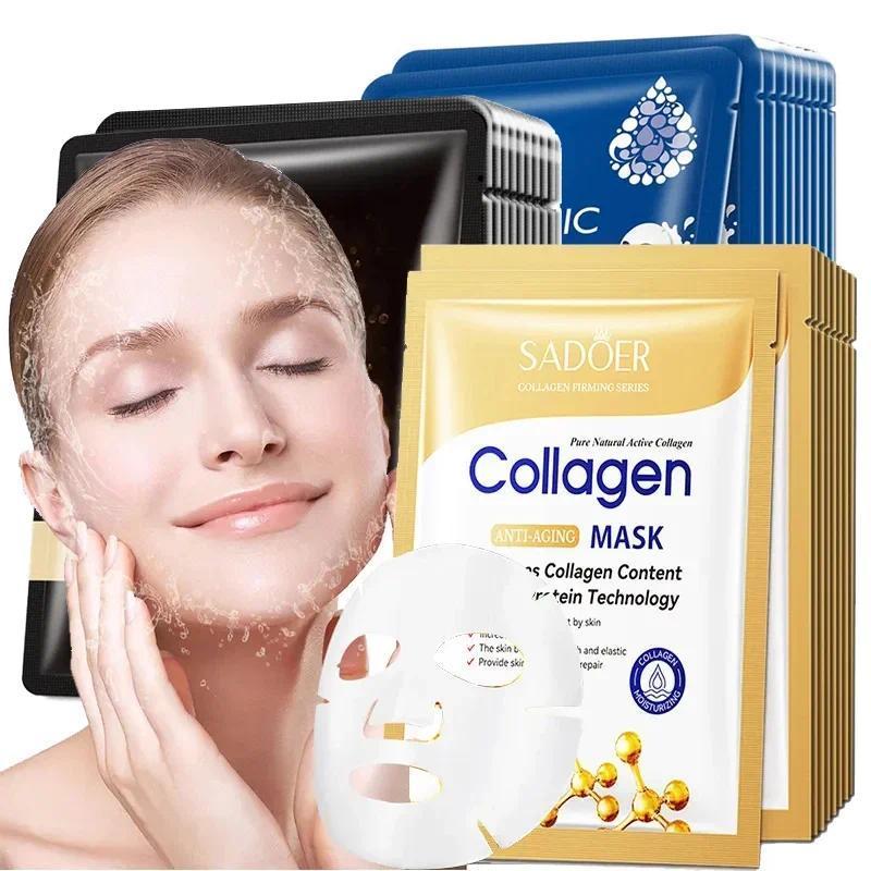 20pcs Snail Collagen Face Mask skincare Moisturizing Brightening Firming Facial Masks Face Sheet Mas