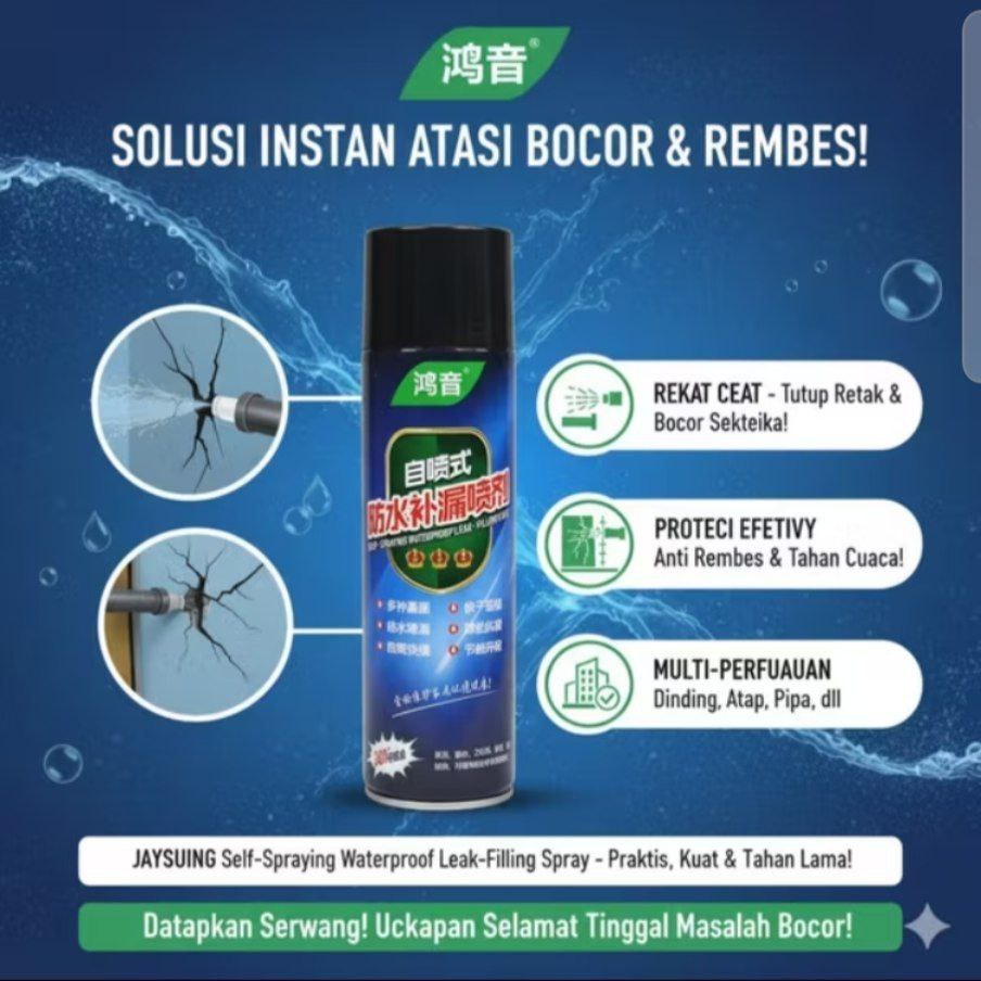 Solusi Atap Bocor  Cat aqua spray sealent ajaib semprotan anti air bocor waterproof original
