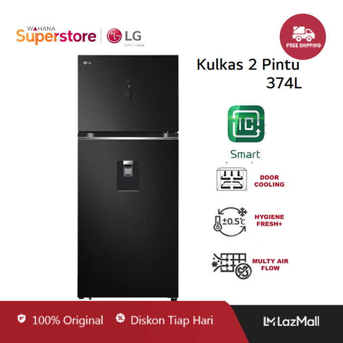 LG Kulkas Two Doors 363 Liter - GN-F372PXAK