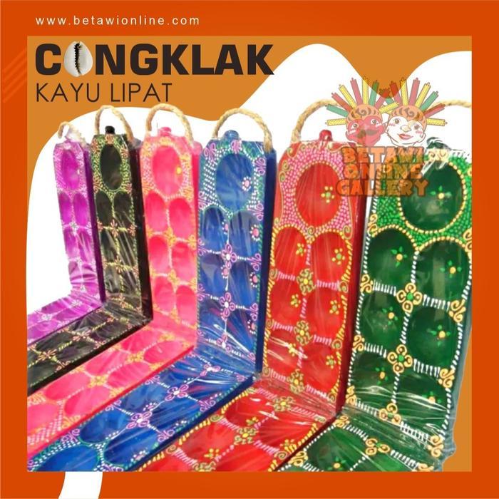 Congklak Kayu Lipat / Mainan Congklak Kayu - Pink