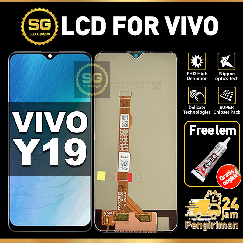 SG LCD VIVO Y19 Fullset HP Touchscreen VIVO Y19 Free Lem Glass Touch Screen Digitizer COD