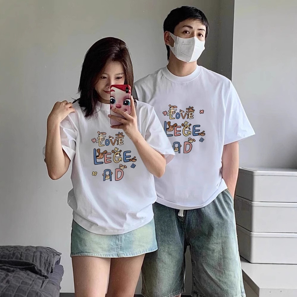 Baju Couple Pasangan Remaja Style Korea Kaos Distro Viral Katun Combed Nyaman Adem Semua Musim Ukura