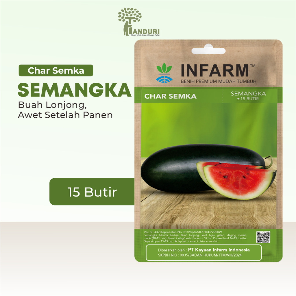 TANDURI - Benih Buah Semangka Charsemka, Bibit Buah Semangka Lonjong Unggul Bibit Semangka Premium