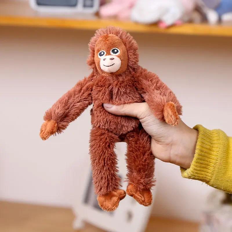 .New long arm monkey 20cm gorilla pendant monkey gorilla plush doll pendant animal filled keychain b