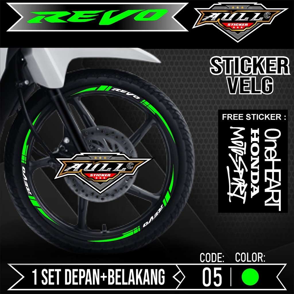 Stiker Cutting Velg REVO - Aksesoris Stiker Cutting Sticker List Velg Motor Honda REVO 110 Lis Pelek