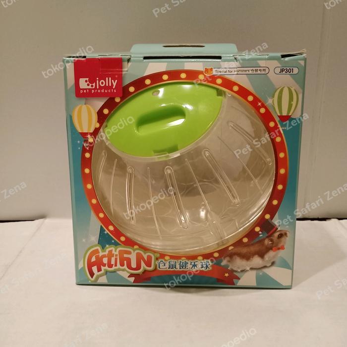 Mainan Bola Jogging Hamster Jolly JP301 Hijau Diameter 11.5cm by Happypaws id