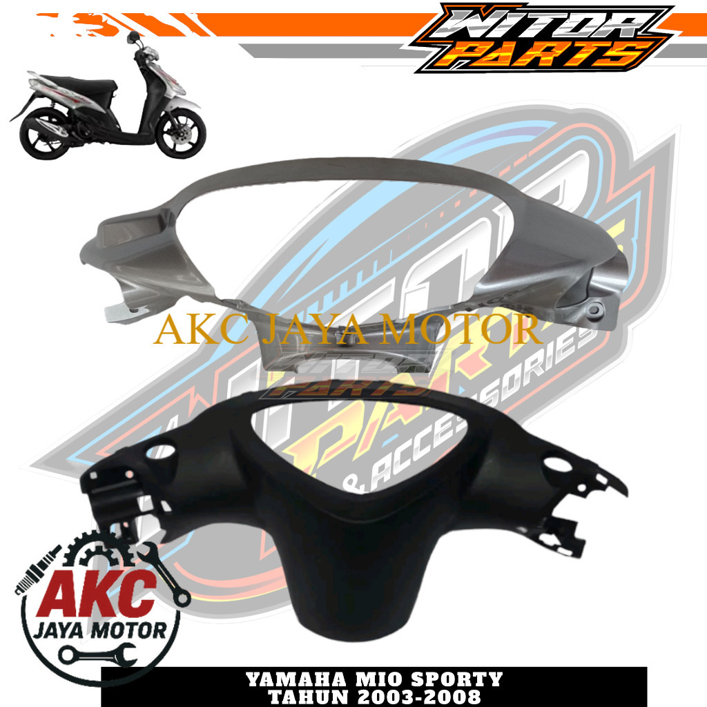 Batok Kepala Depan Belakang Mio Sporty Silver / Cover Batok Lampu Depan Belakang Yamaha Mio Sporty M