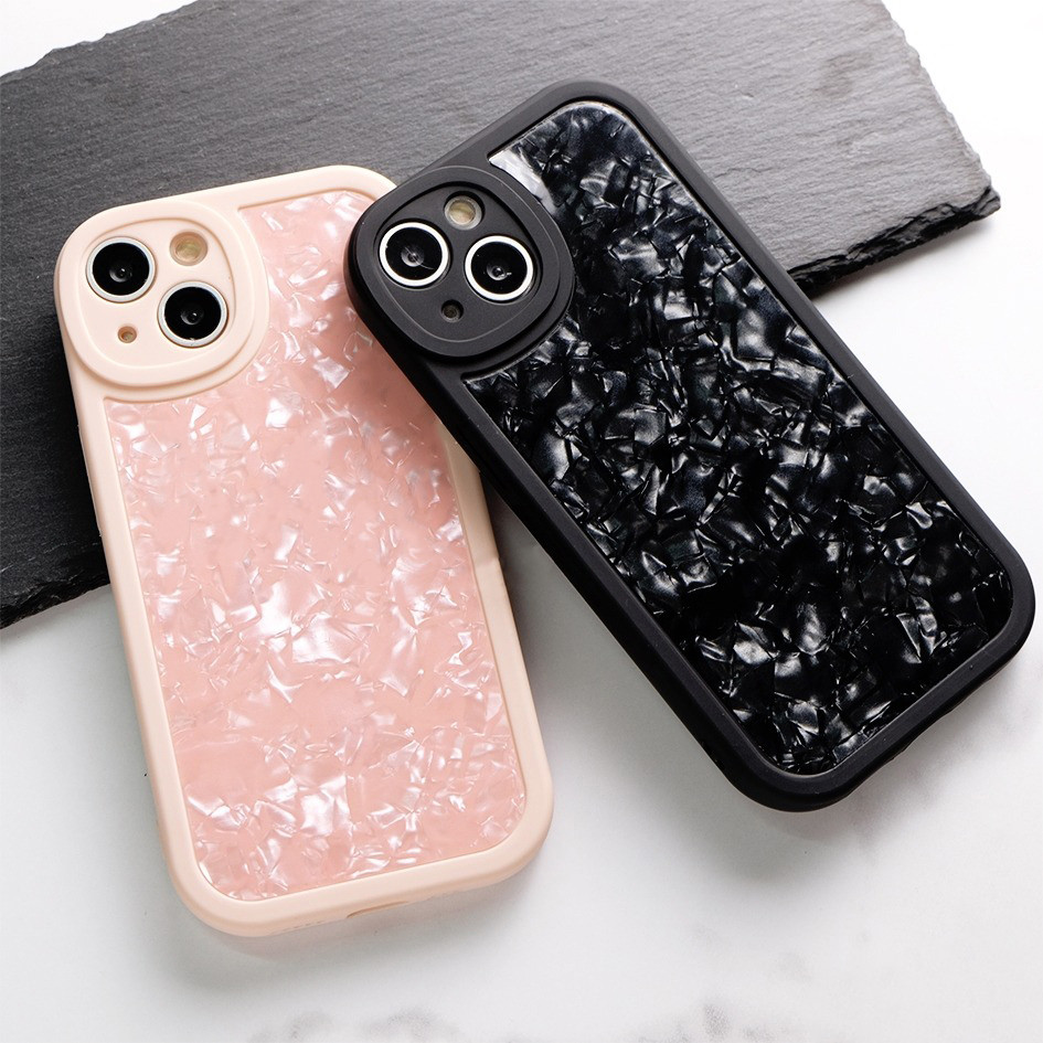 PEARL BLACK PINK CASE iPhone Sosftcase 7 8 Plus X XS MAX XR 11 12 13 14 PRO MAX PLUS