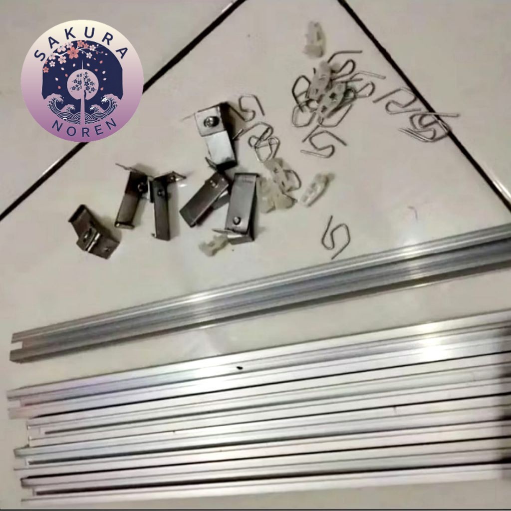 Batang Gorden Vitras / Rel kotak Aluminium Panjang 50 cm Sampai 2 Meter Murah