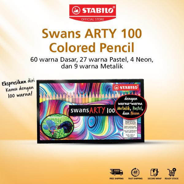 STABILO Swans ARTY Colored Pencils / Pensil Warna STABILO Set Lengkap Isi 100
