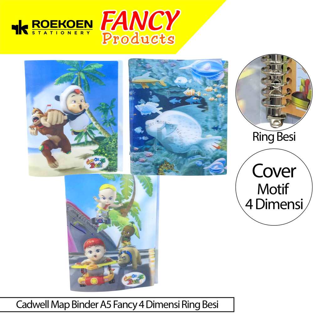 Cadwell Map Binder A5 Fancy 4 Dimensi Ring Besi
