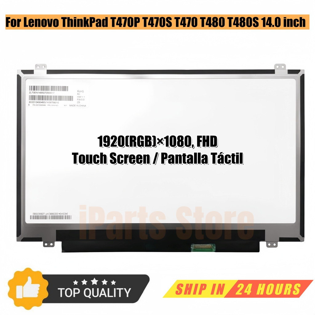 iParts Replacement splay for Lenovo ThinkPad T470P T470S T470 T480 T480S 00NY420 01EN223 FHD LCD LED