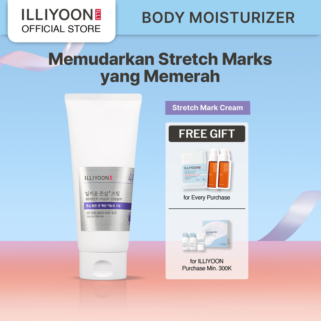 ILLIYOON Stretch Mark Cream 200ml - Krim Anti Iritasi - Melindungi Kulit Ibu Hamil