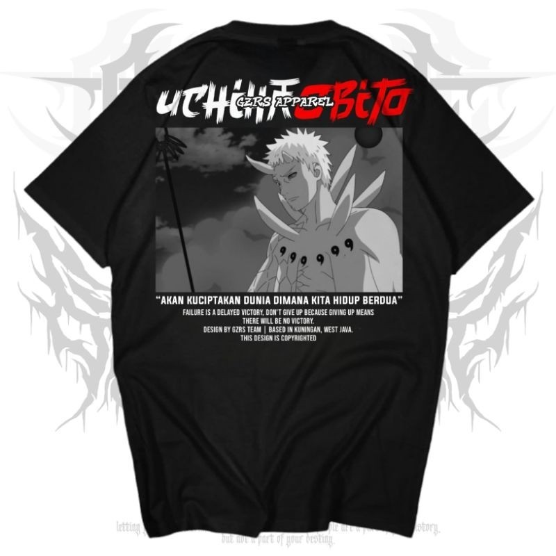 (COD) Lugoz T-shirt Obito Sad Graph | Kaos Lugoz x Gzrs T-shirt Obito Sad Graph