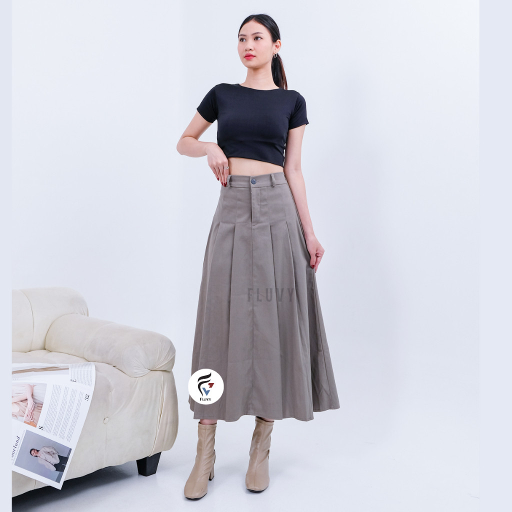 Rok Wanita Panjang RIK1225  Molina Skirt - Rok Wanitan Panjang - Rok Kerja Wanita - Rok Anti Kusut K