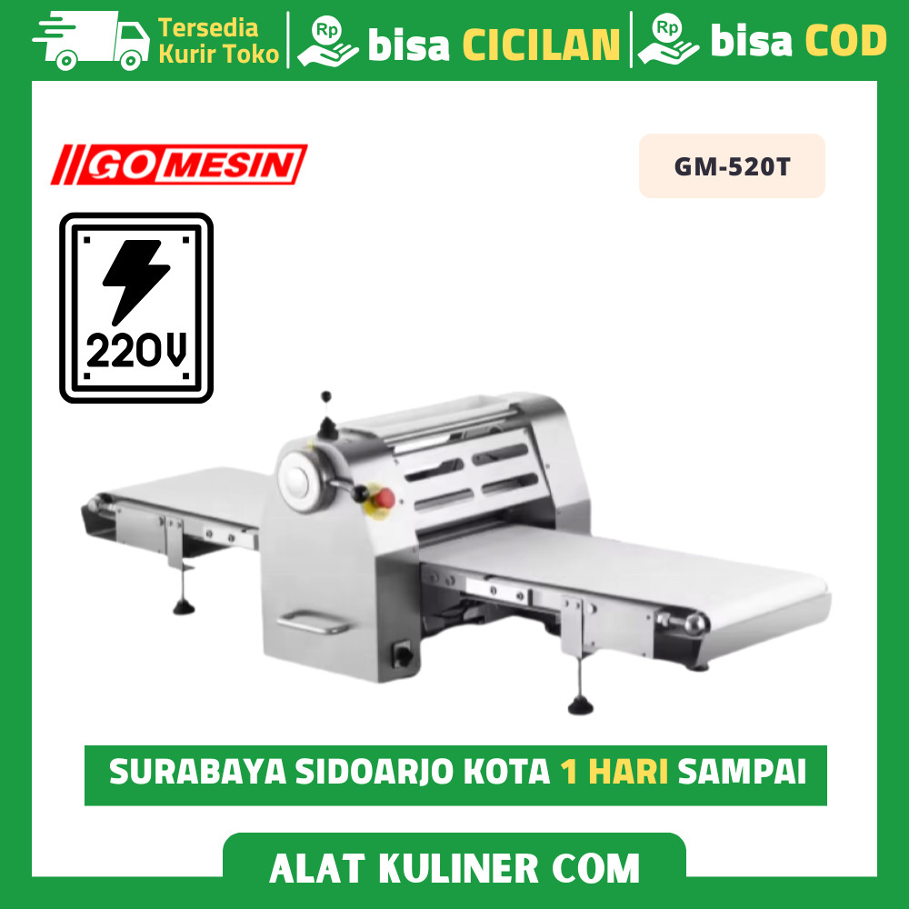 Dough Sheeter Mesin Pemipih Adonan Pastry Gomesin GM-520T