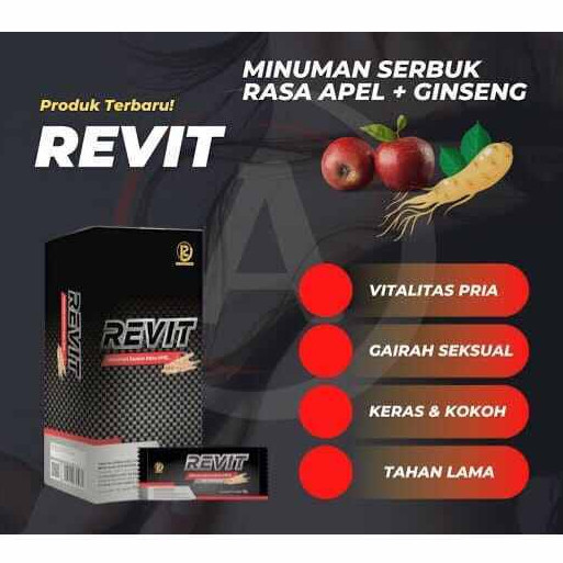 REVIT RENNER 1 BOX ISI 4 SACHET MINUMAN SERBUK RASA APEL