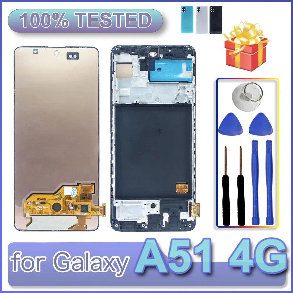 AMOLED LCD for Samsung Galaxy A51 4G LCD splay Tou Screen gitizer for Samsung A51 A515 Phone LCD Scr