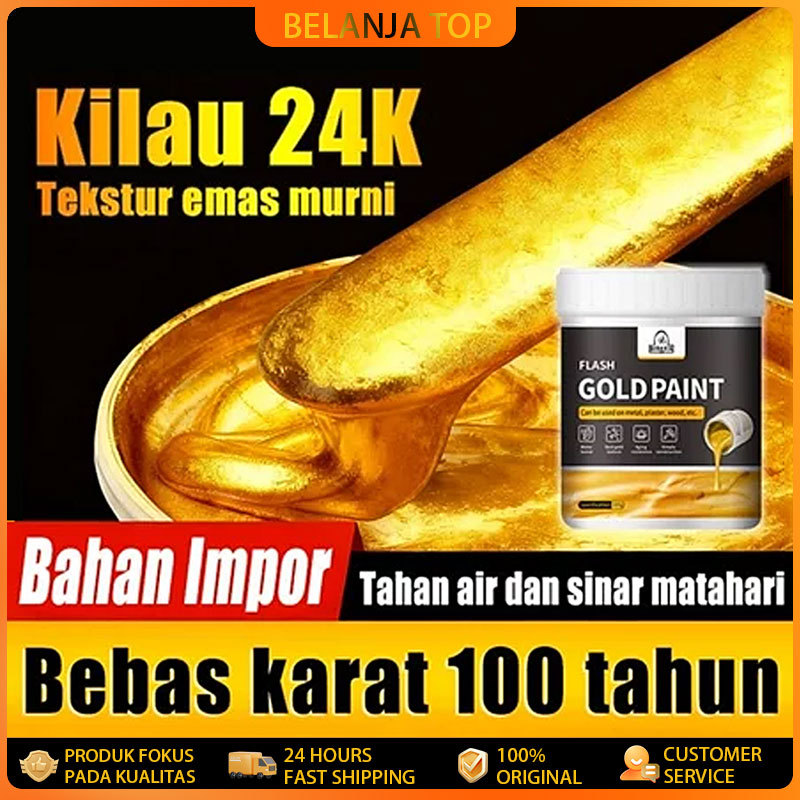 Tekstur emas murni FREE Kuas Emas Cat Gold Cat Kayu dan Besi Emas / Neo Alkycoat Royal Gold / Cat Em