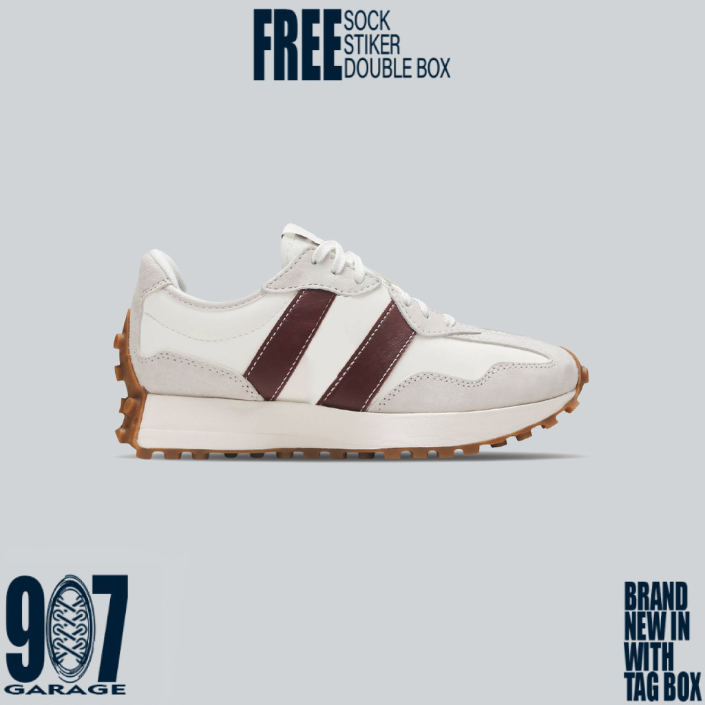 New Balance WS327SG X Staud Grey Burgundy