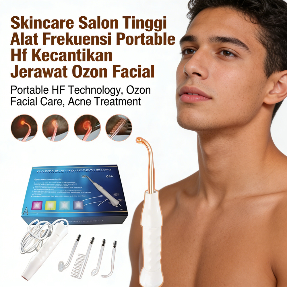 Frekuensi Tinggi Ozon Kecantikan Jerawat Alat High Frequency Portable Skincare Salon